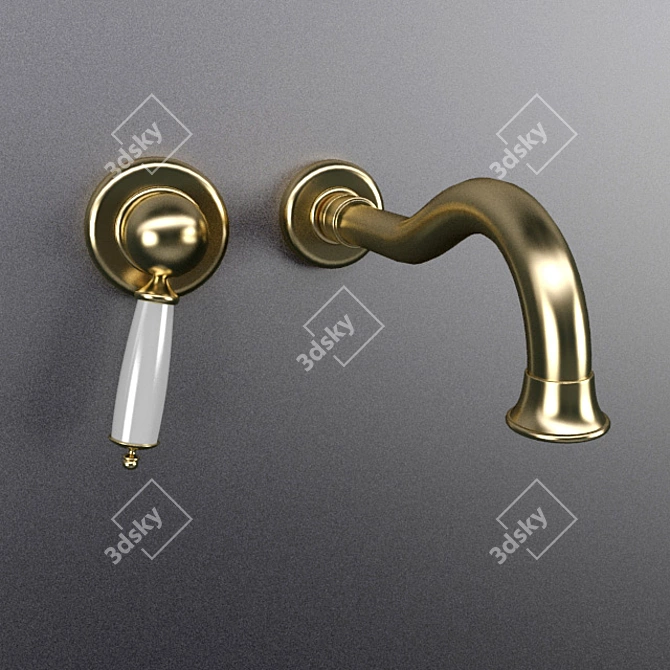 Oxford Bugnatese 6345: Stylish Italian Single-Lever Sink Faucet 3D model image 1