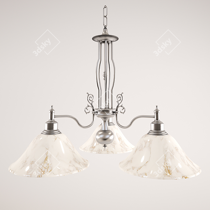 Provence-Inspired Chandelier 3D model image 1