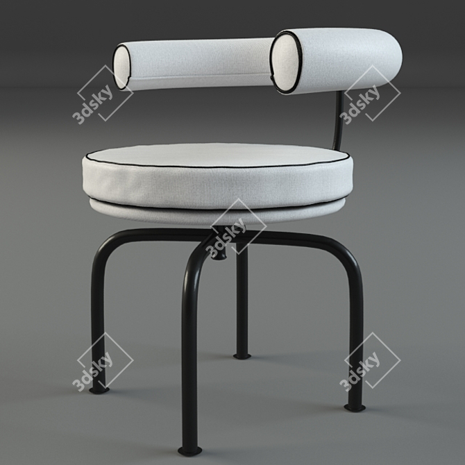 Luxury Designer LC-7 Chair 3D model image 1