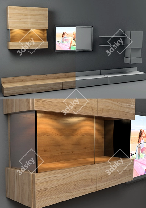 Elea TV Stand by Hulsta: Sleek & Stylish 3D model image 1