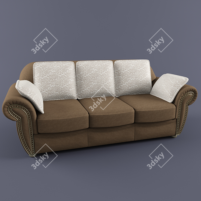 Vintage Chesterfield Sofa 3D model image 1