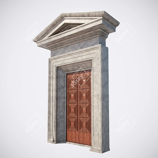 Classic Antique Portal with Textures 3D model image 1