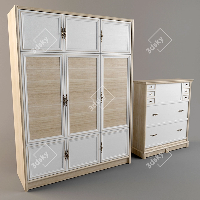 Arca Classic Wardrobe 3D model image 1