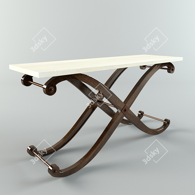 Customized Material Console 3D model image 1