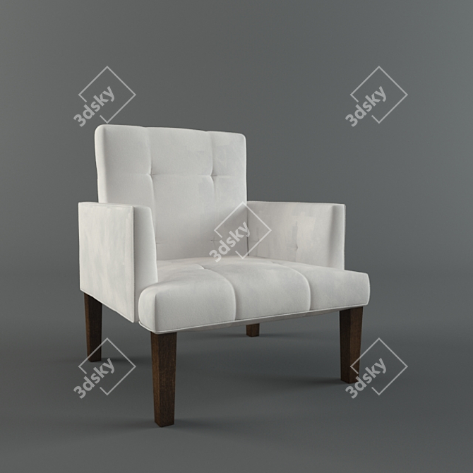 Elegant Comfort Chair 3D model image 1