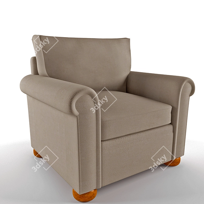 Drexel Heritage Textured Armchair 3D model image 1