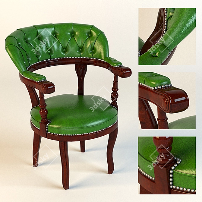 Elegant Desk Armchair: Inspired by Origgi 3D model image 1