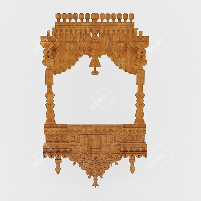 Russian Window Casing: Authentic Elegance 3D model image 1