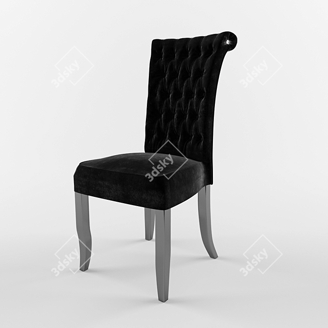 Velvet Regent Chair 3D model image 1