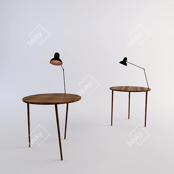 Versatile Bedside Table 3D model image 1