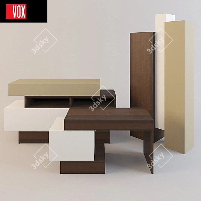 Versatile and Stylish Furniture Set 3D model image 1