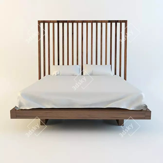 Sleek Slumber: Bed Night-Night Riva 3D model image 1