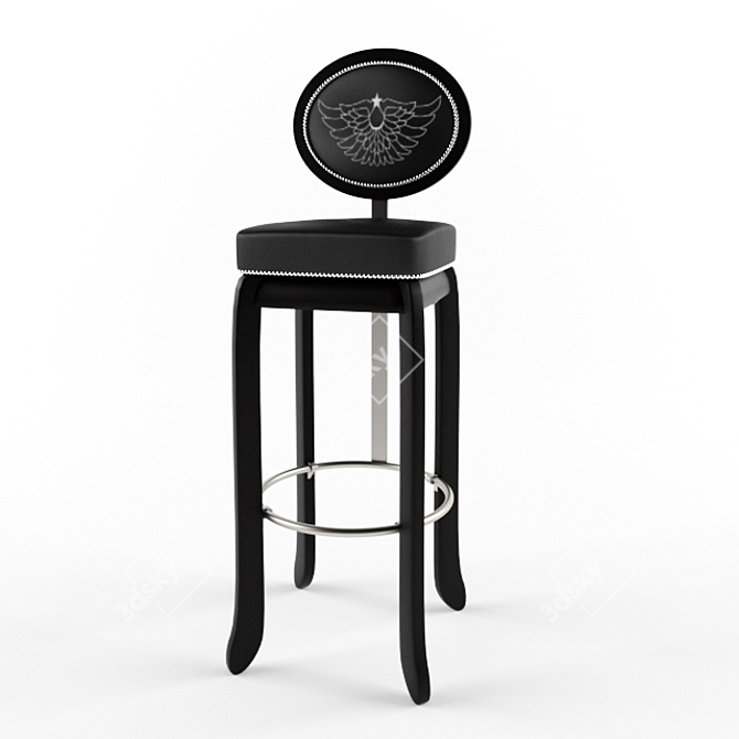 Kare / Rockstar Black - Bar Stool 3D model image 1