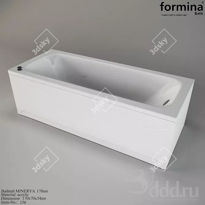 Luxury Freestanding Minerva Bathtub 3D model image 1