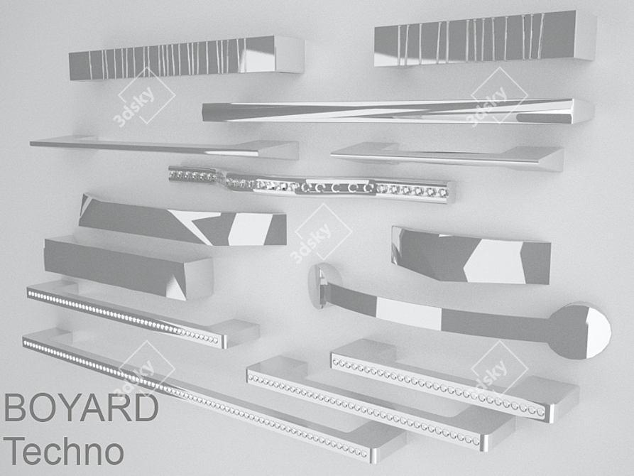 BOYARD Techno Furniture Handle: Modern and Stylish 3D model image 1