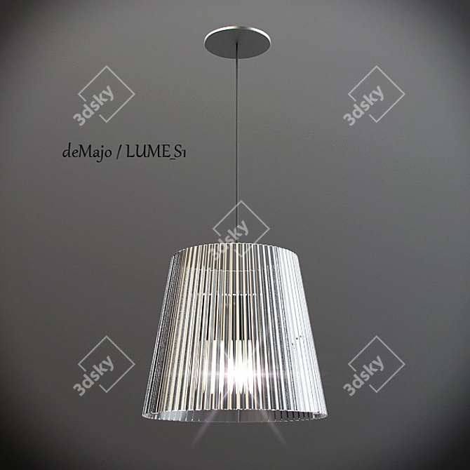 Elegant Glass Pendant Lighting 3D model image 1