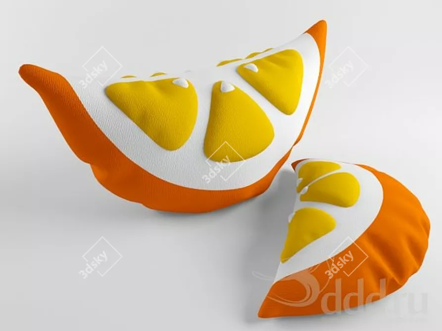  Vibrant Orange Pillow  3D model image 1