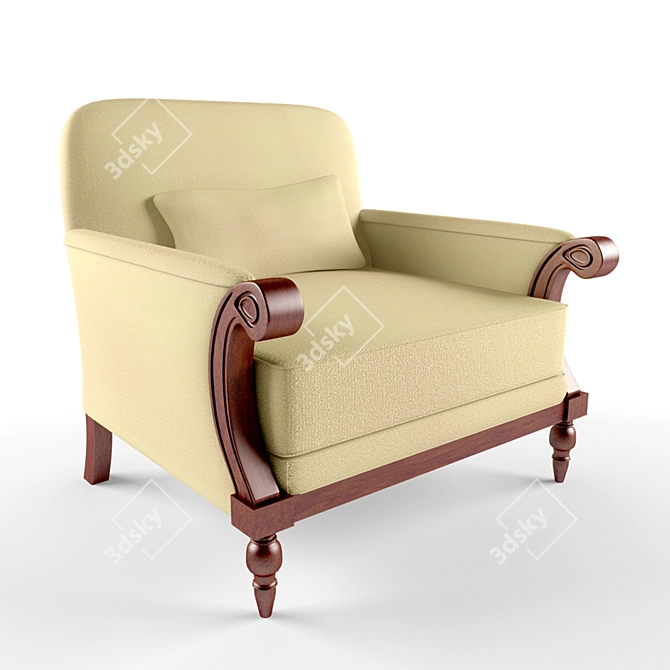 Luxurious Drexel Heritage Chair 3D model image 1