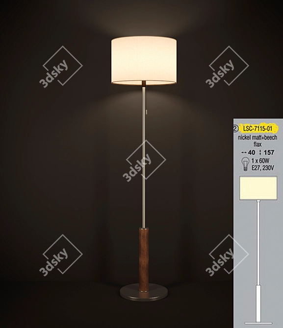 Silvi Italian Floor Lamp 3D model image 1