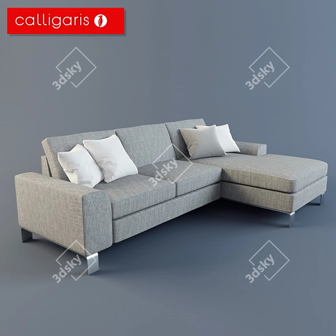 Modern Calligaris Malibu Sofa 3D model image 1