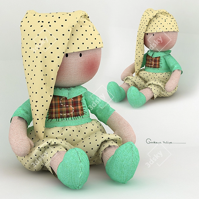 Cute Sleepy Doll: Country Classic 3D model image 1