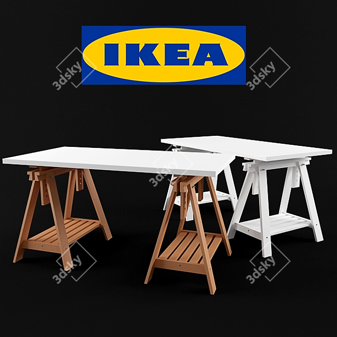 Sleek 1500x700mm IKEA Desk 3D model image 1