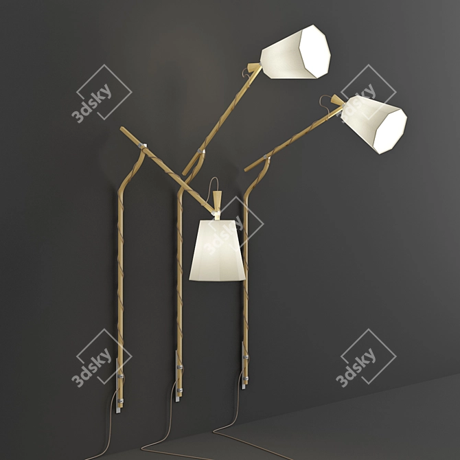 LuXiole Wall Sconce: An Exquisite Lighting Solution 3D model image 1