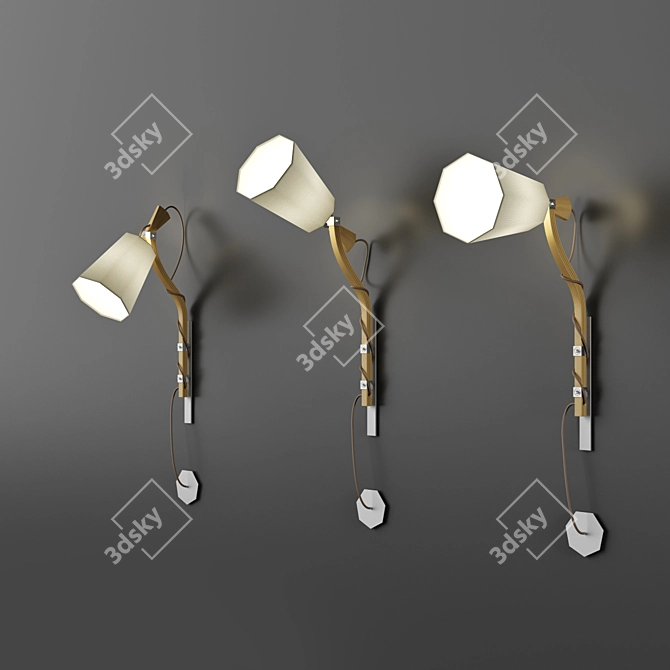 LuXiole Petite Applique Murale: Elegant Lighting Solution 3D model image 1