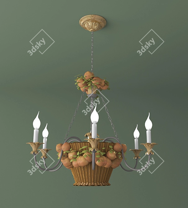 Chic FELO Style Chandelier 3D model image 1