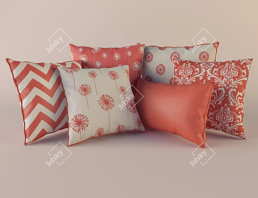 Luxury Pillow Set 3D model image 1