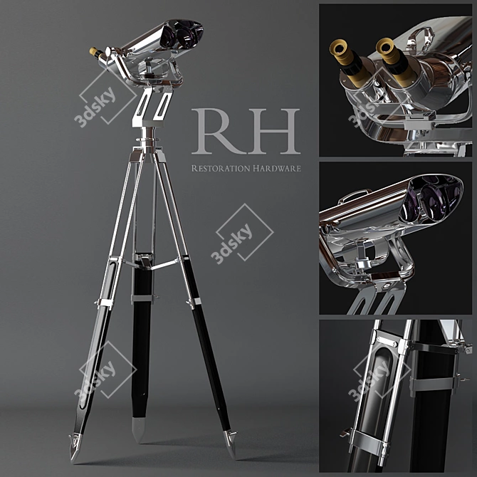 Celestial WWII Binoculars 3D model image 1