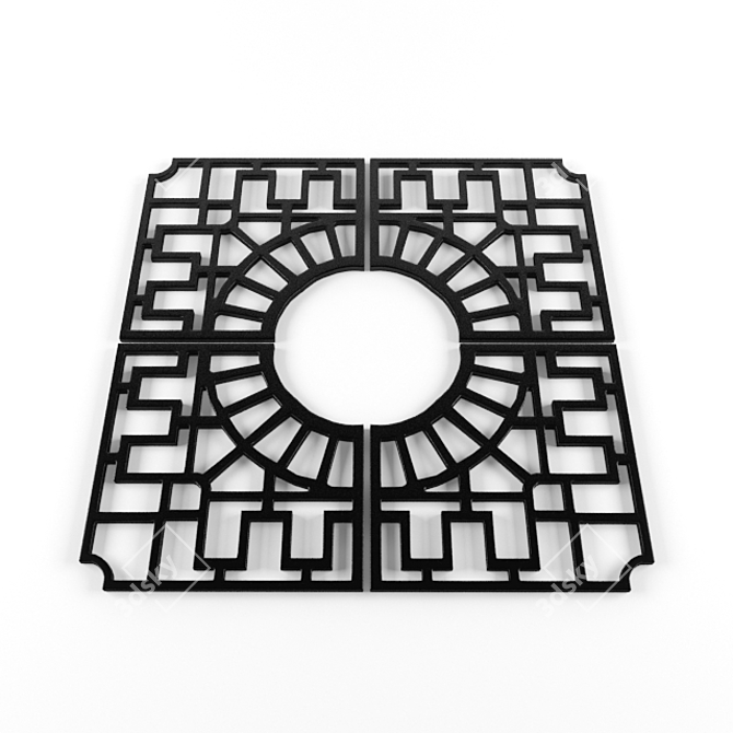 3D Tree Grilles 3D model image 1