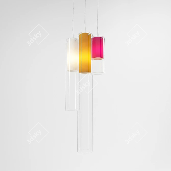 Sleek Acheo Pendant Light 3D model image 1