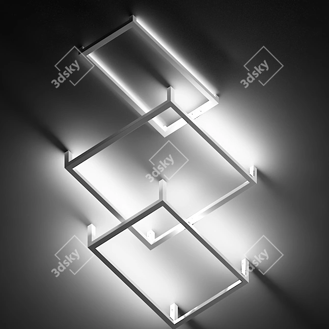 Sleek Axo Light Framework Pendant 3D model image 1