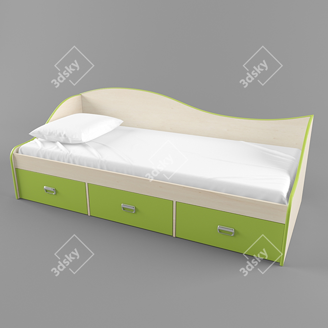 Combi Bed: Versatile Furniture Solution 3D model image 1