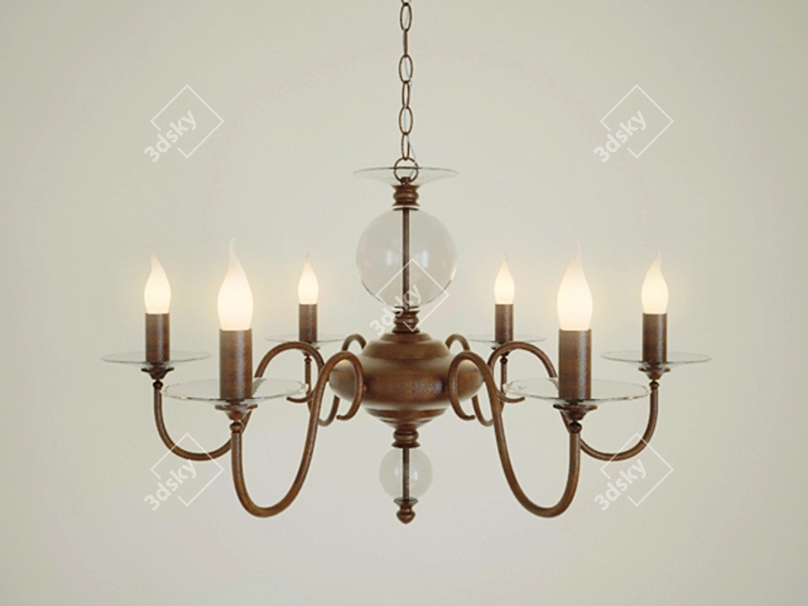 Elegant Illumination: Lustrarte Chandelier 3D model image 1