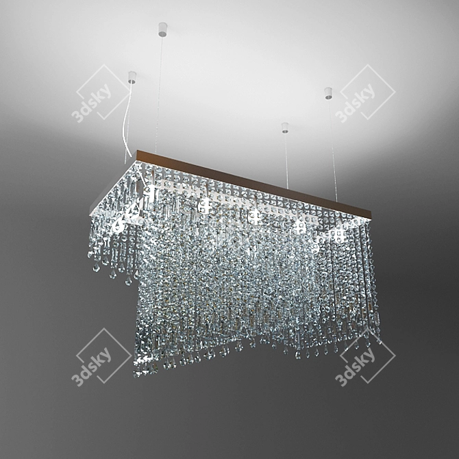 Elegant Crystal Martini Table 3D model image 1