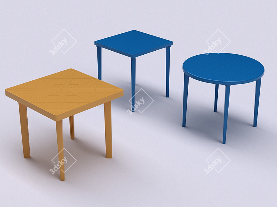 Versatile Plastic Tables: Pragmatist Mars 3D model image 1