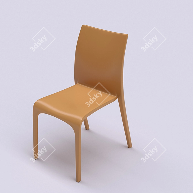 Versatile Plastic Stool 3D model image 1