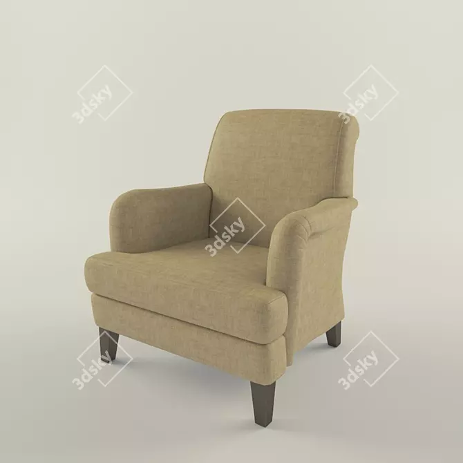 Cozy Lounge Armchair 3D model image 1