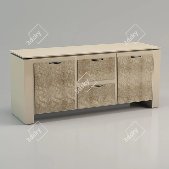 Elegant Ivory Diamond Buffet - Rossetto 3D model image 1