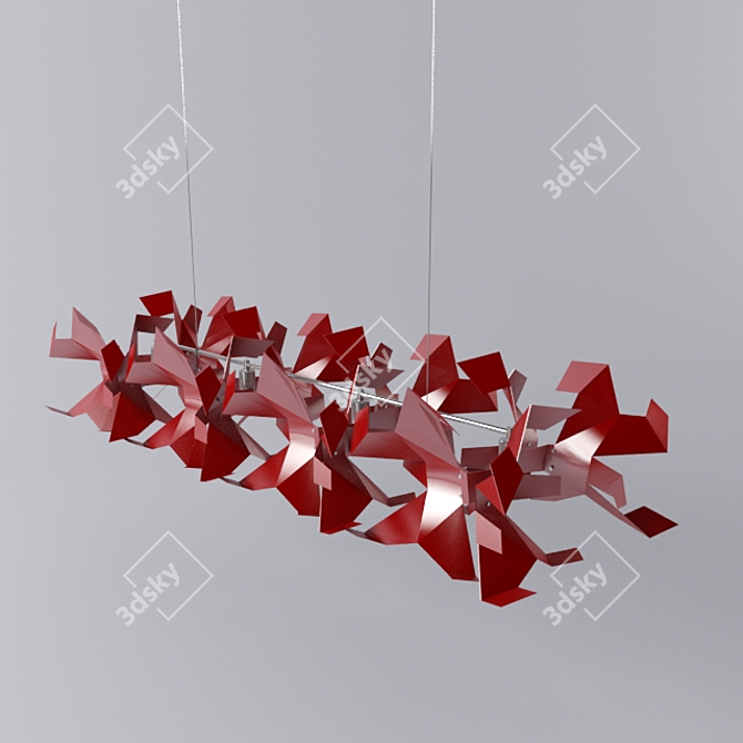 Stylish Artpole Origami C4 Red 3D model image 1