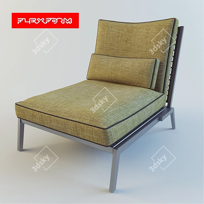 Cozy Comfort: Happy Armchair 3D model image 1