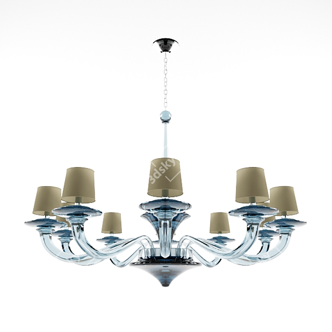 Enchanting Luna Grande Chandelier 3D model image 1