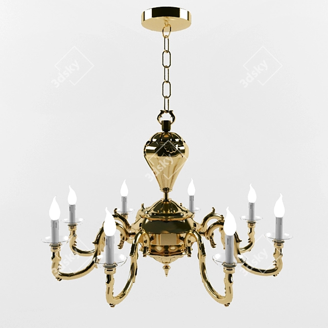 Elegant Crystal Chandelier: Luce Caratti 1023/8 3D model image 1