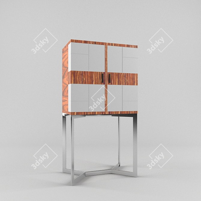 Bogart Mobile Bar Cabinet 3D model image 1