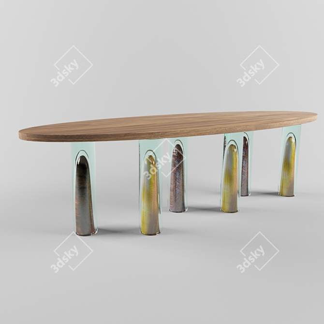 Nautilus Folding Table 3D model image 1