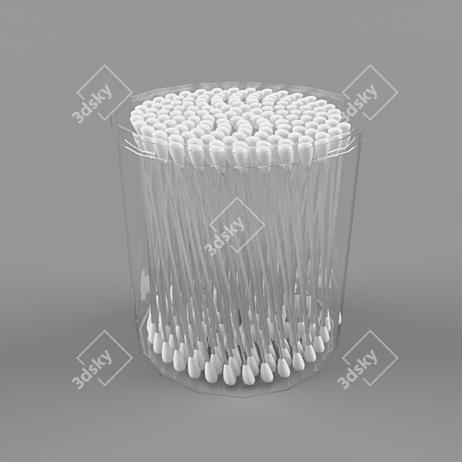 Eco-Friendly Cotton Swabs 3D model image 1