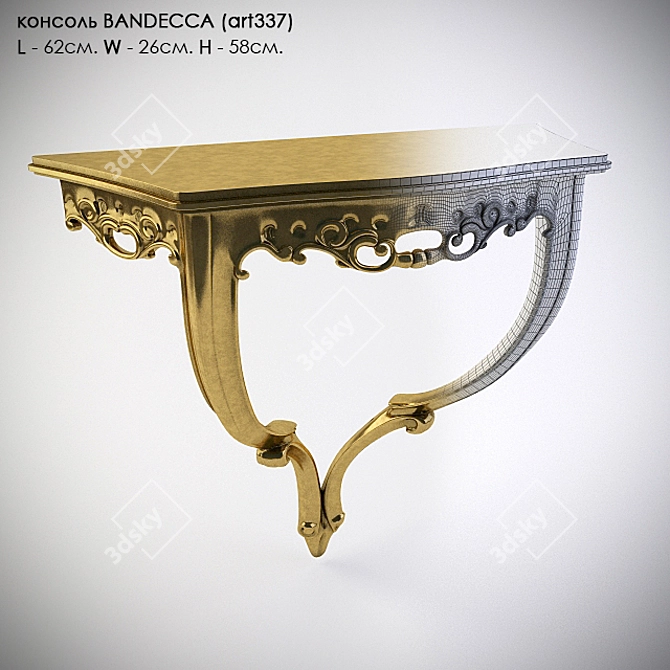 Sleek Console Table - Bandecca 3D model image 1