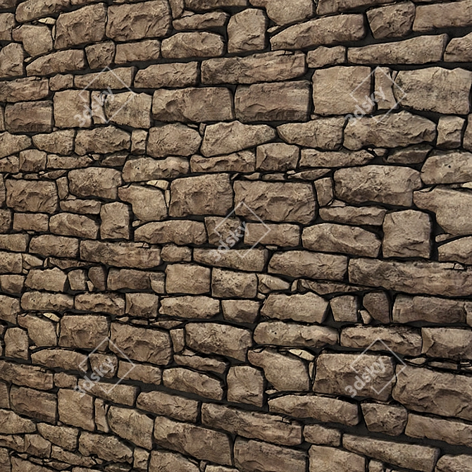  Faux Stone Panel: 1480mm L, 118mm W, 45mm H 3D model image 2